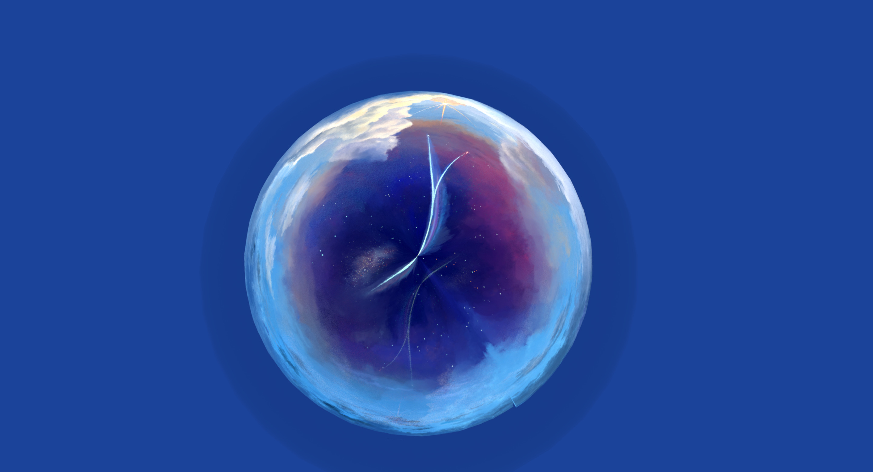 anime sky HDRI handpainted for blender YOUR NAME meteor sky 3D model_8