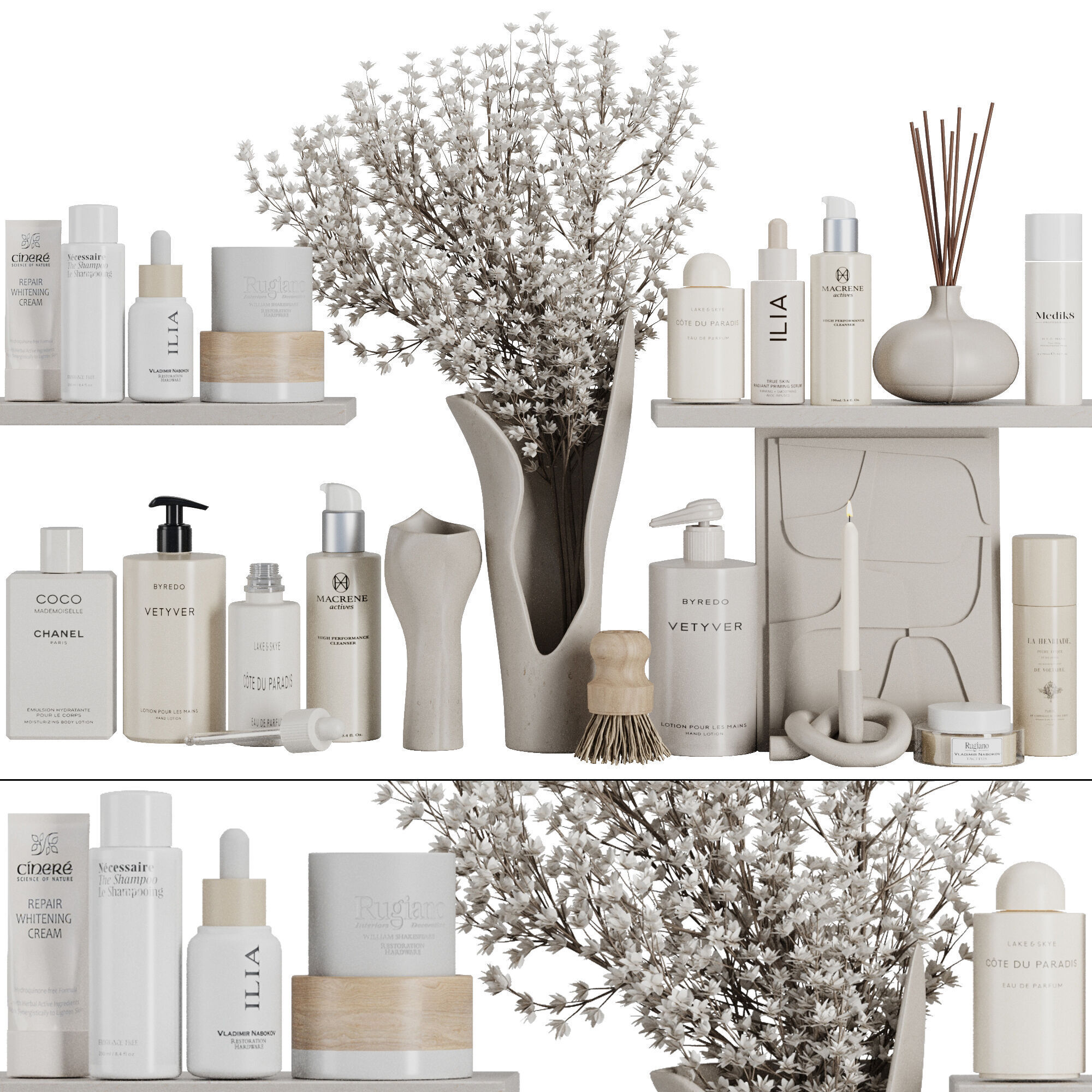 Bathroom accessories SetV35 3D model_4