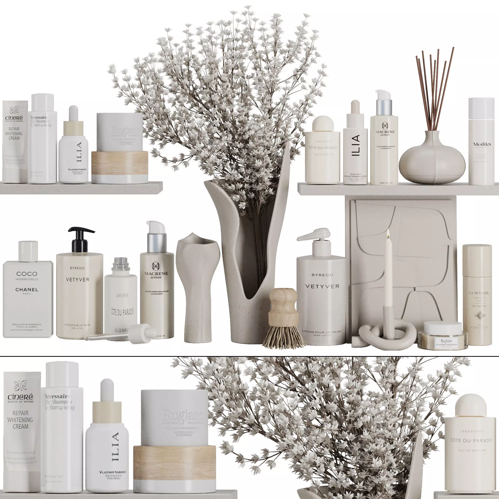 Bathroom accessories SetV35 3D model_0