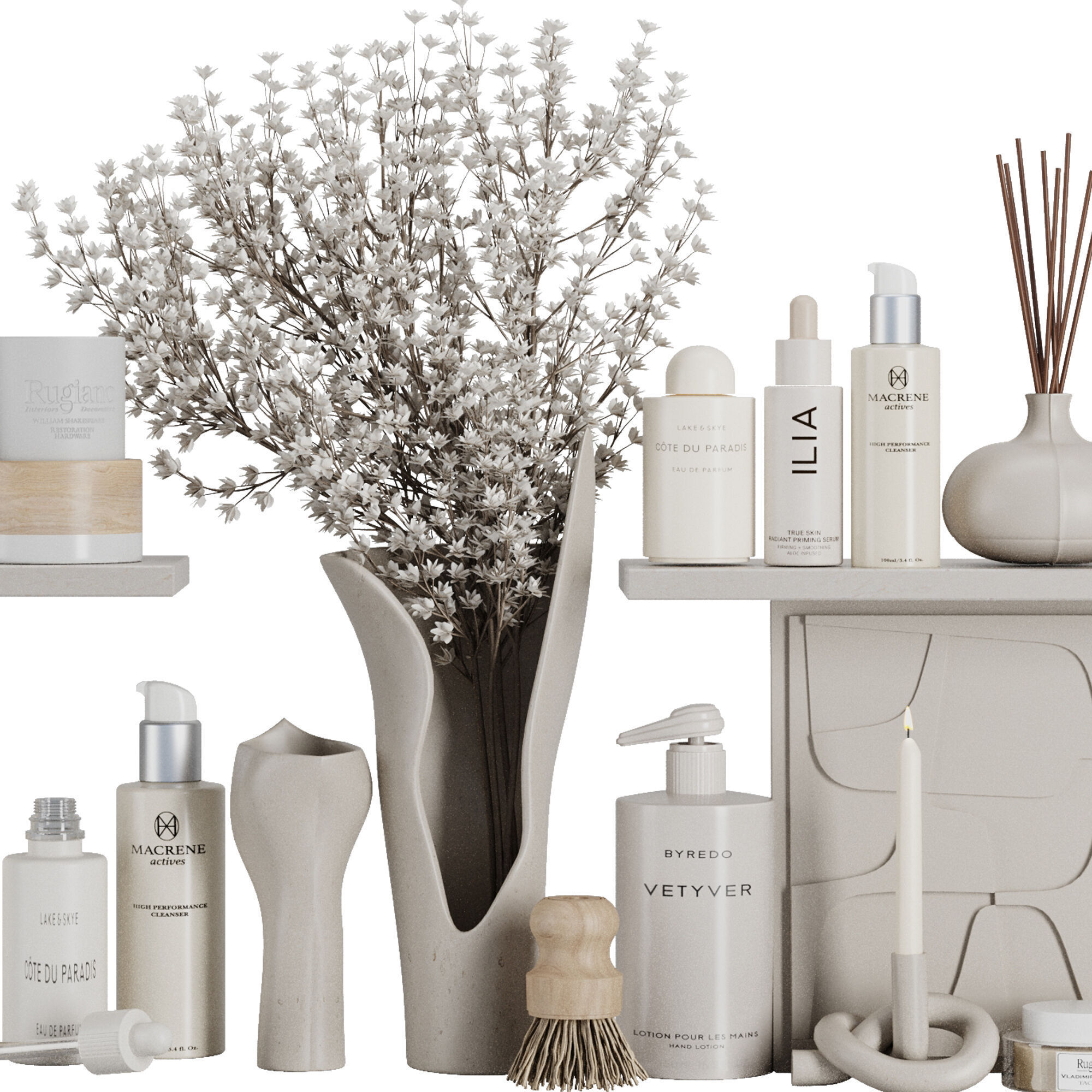 Bathroom accessories SetV35 3D model_2