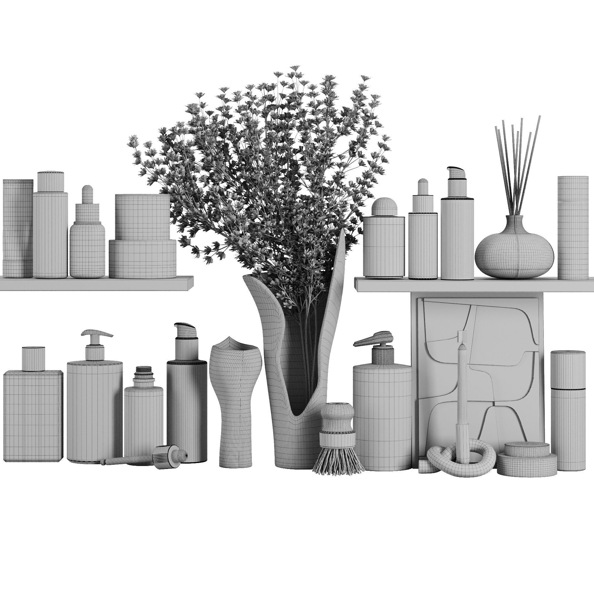 Bathroom accessories SetV35 3D model_3