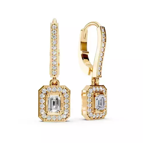 Emerald Diamond Earrings