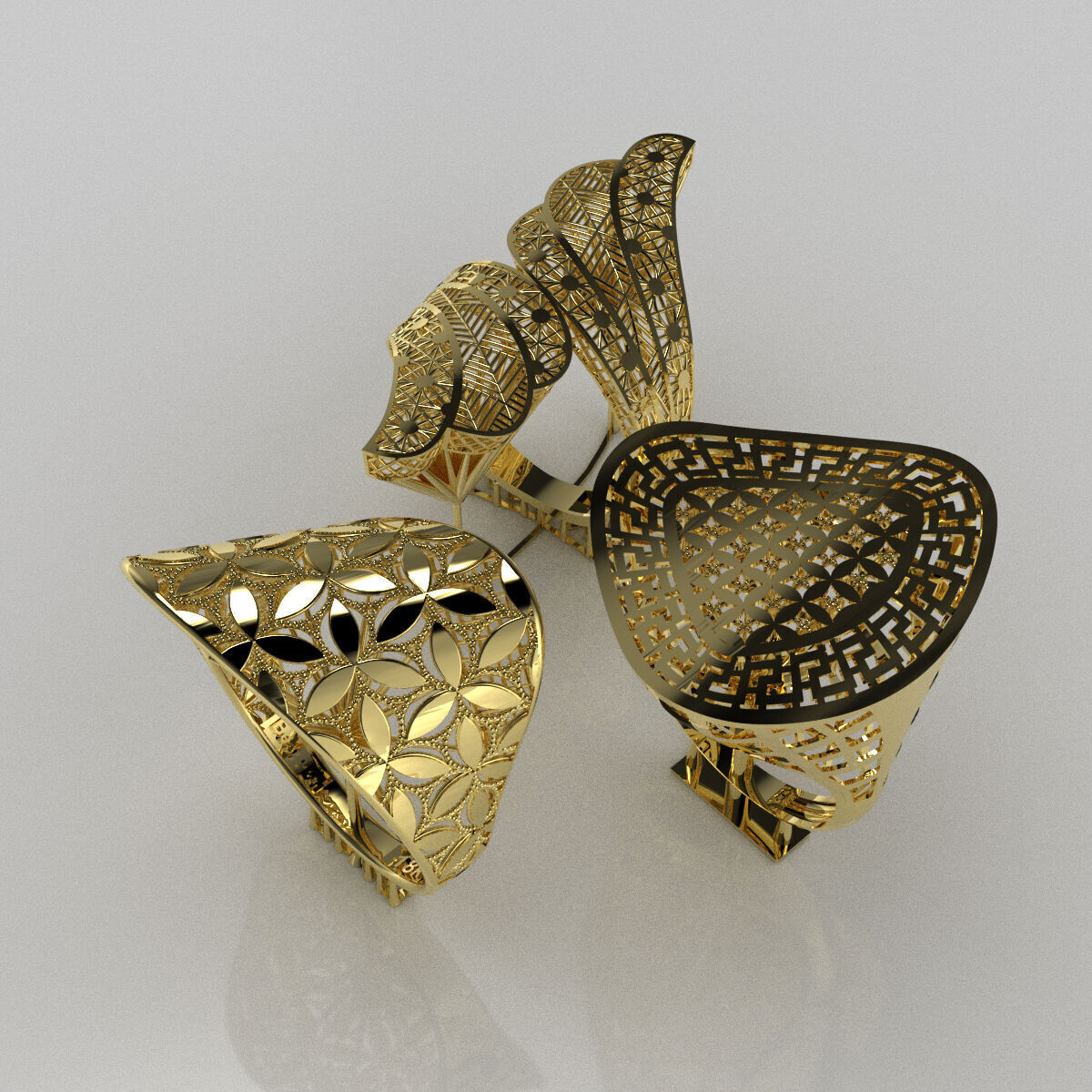 Fusion Ring collection 3D print model 3D print model_11