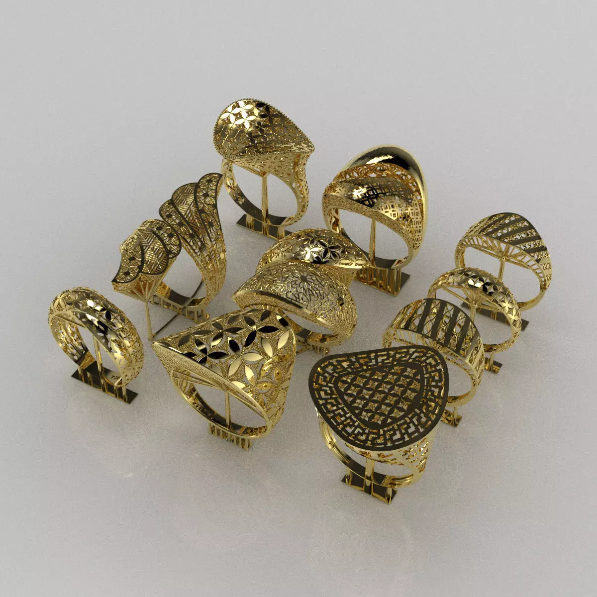 Fusion Ring collection 3D print model 3D print model_0