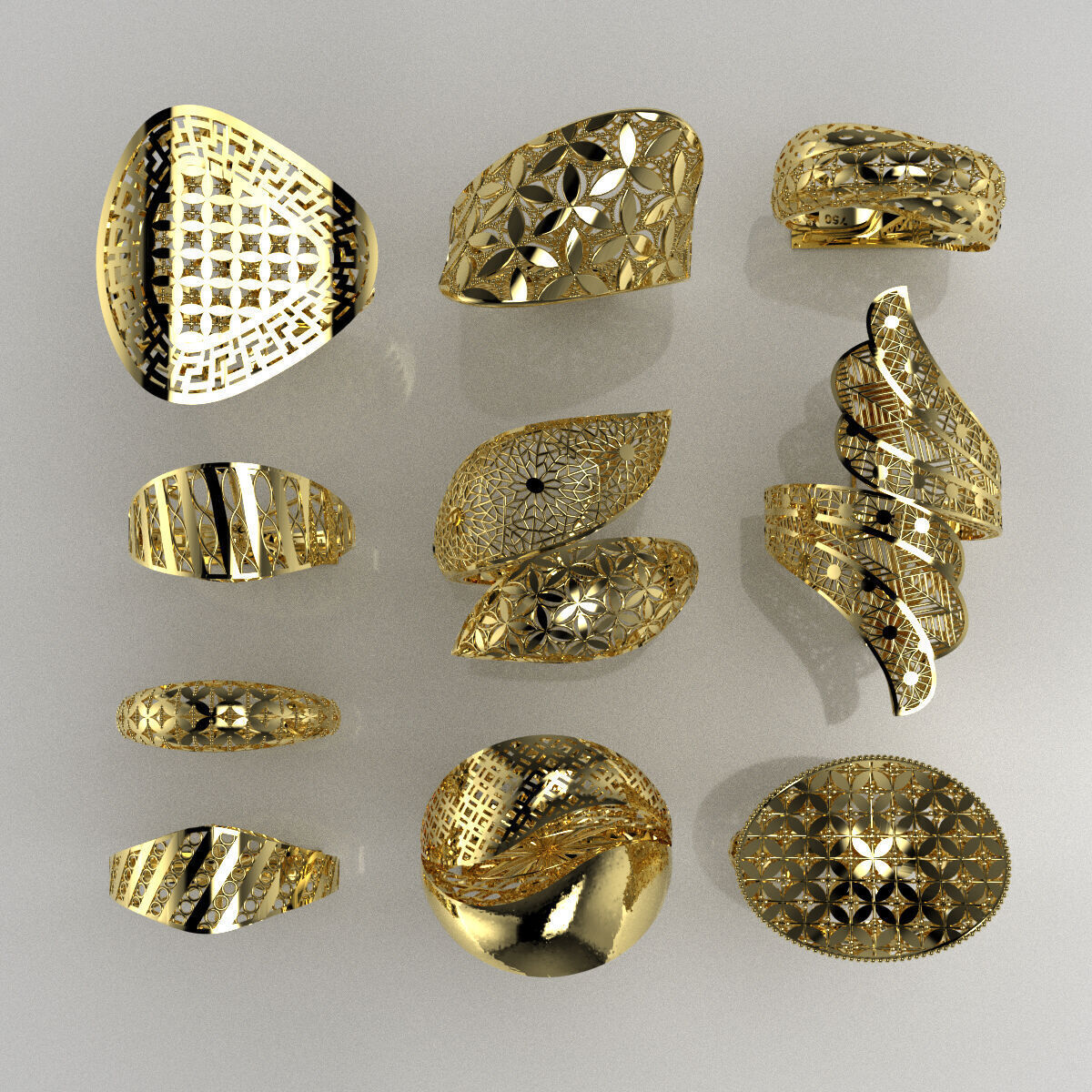 Fusion Ring collection 3D print model 3D print model_4