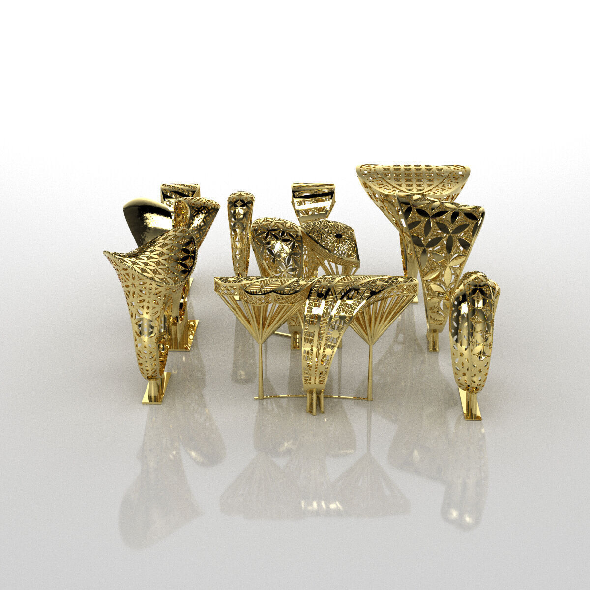 Fusion Ring collection 3D print model 3D print model_2