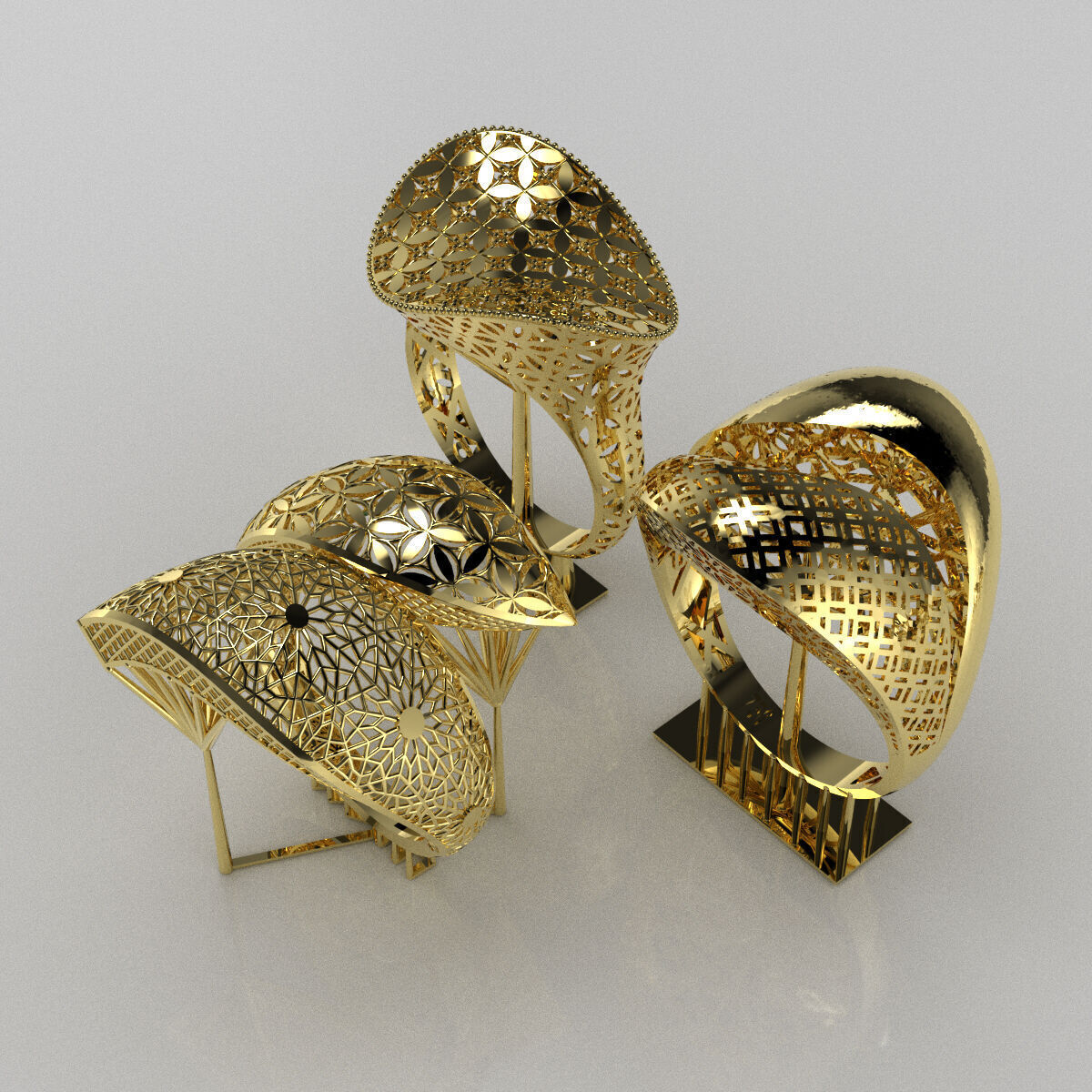 Fusion Ring collection 3D print model 3D print model_10