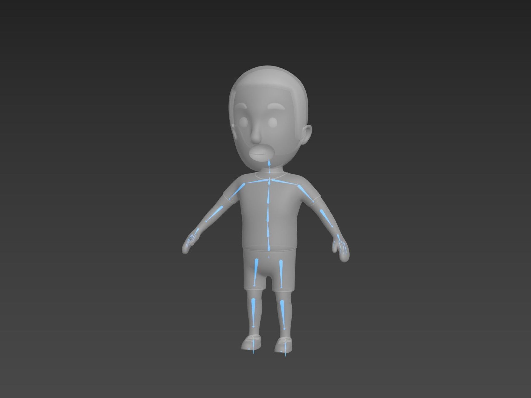  Cartoon Male Character Rigged 009 3D model_10