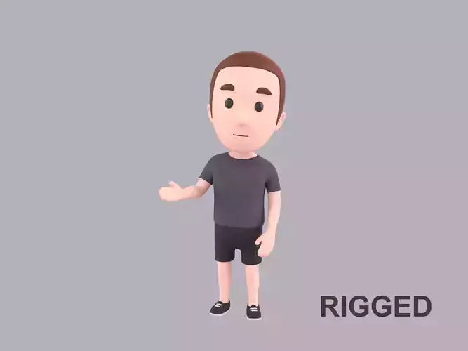  Cartoon Male Character Rigged 009