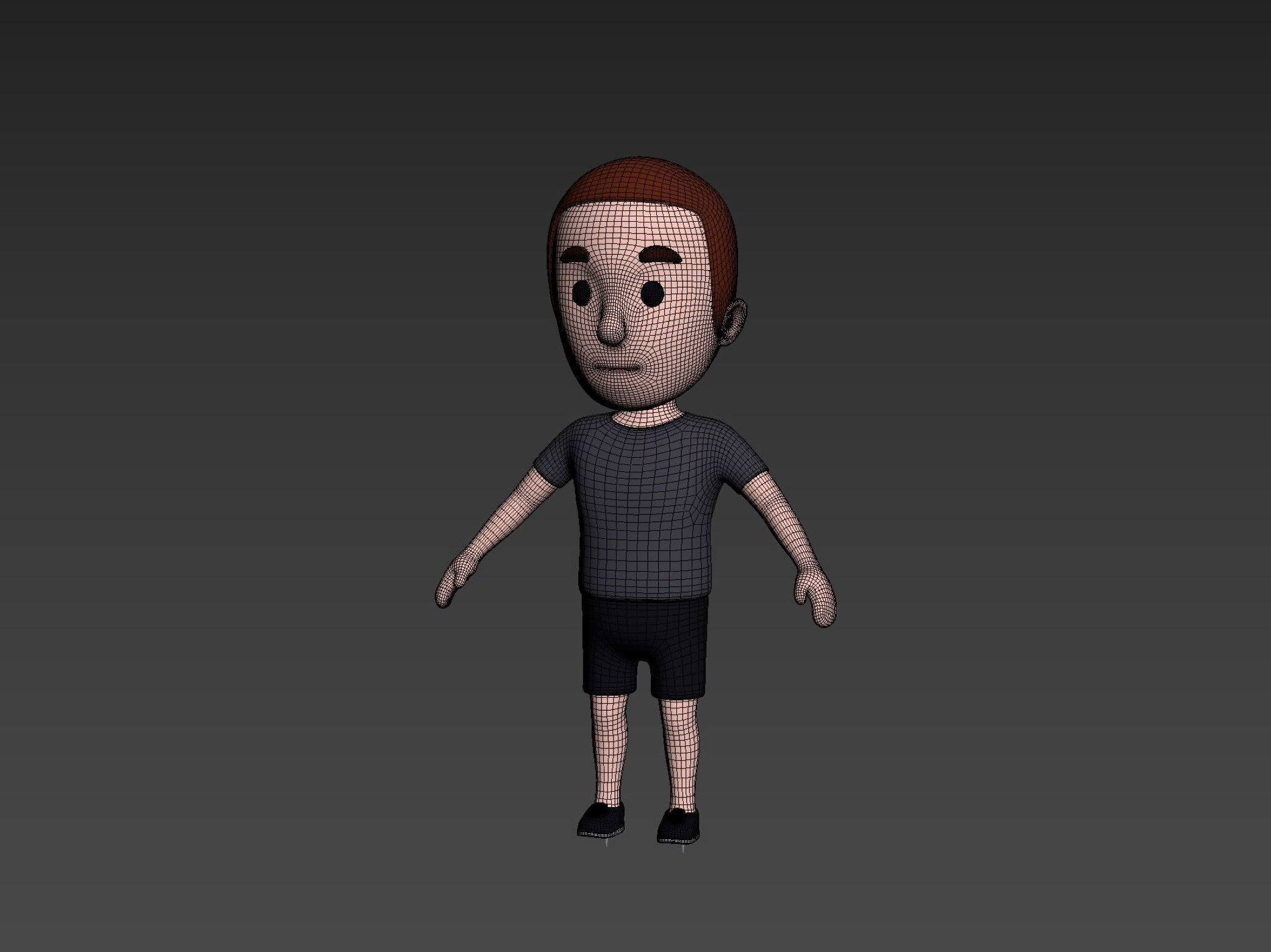  Cartoon Male Character Rigged 009 3D model_12