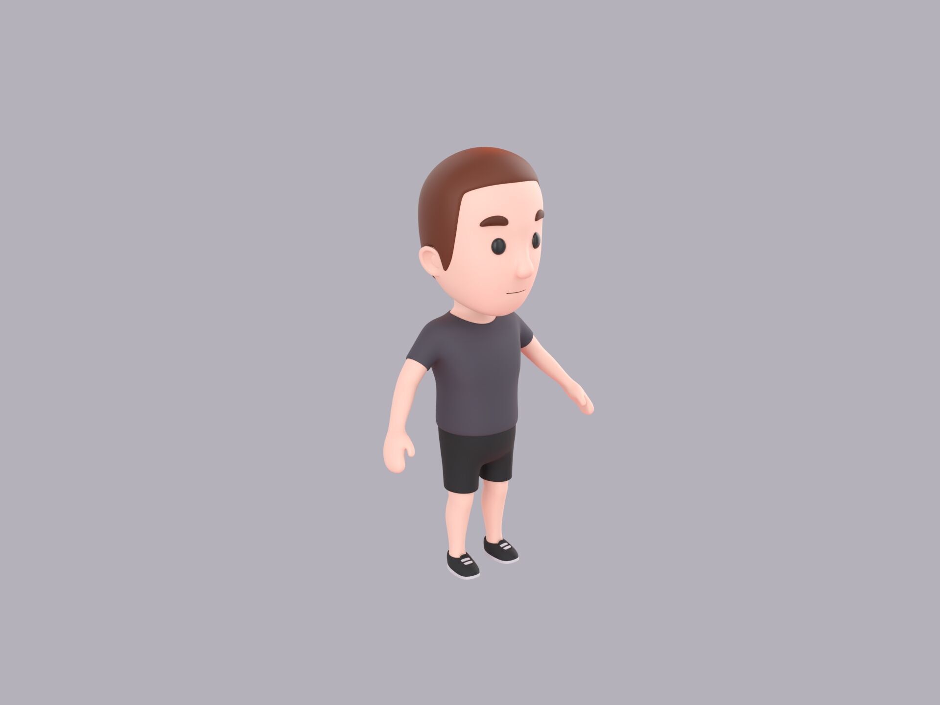  Cartoon Male Character Rigged 009 3D model_3