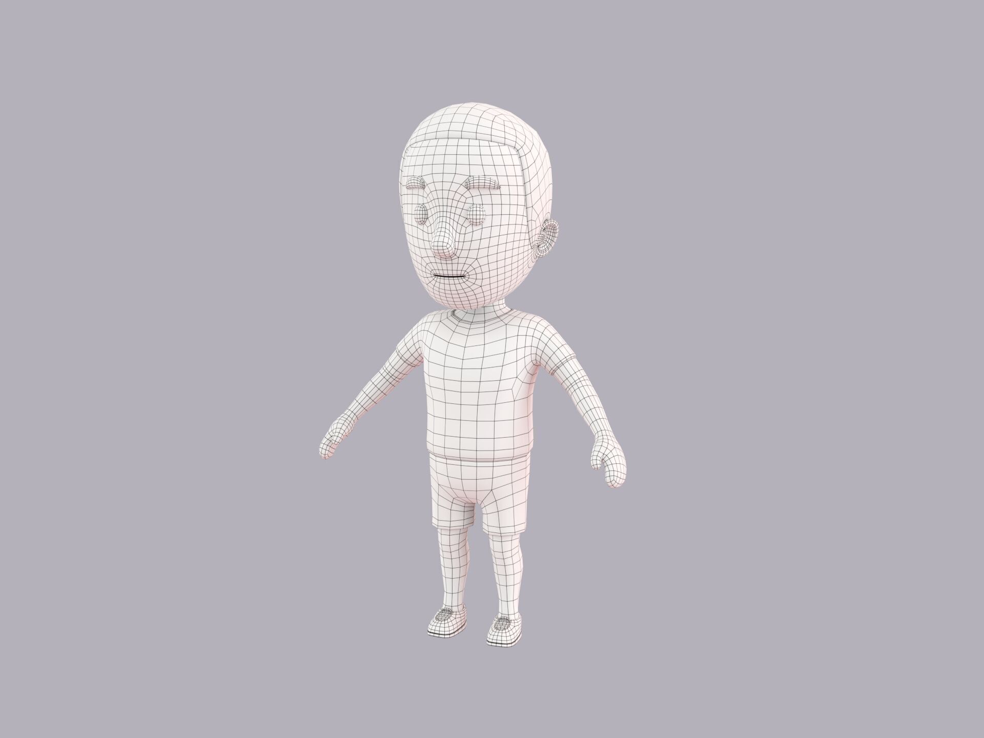  Cartoon Male Character Rigged 009 3D model_8