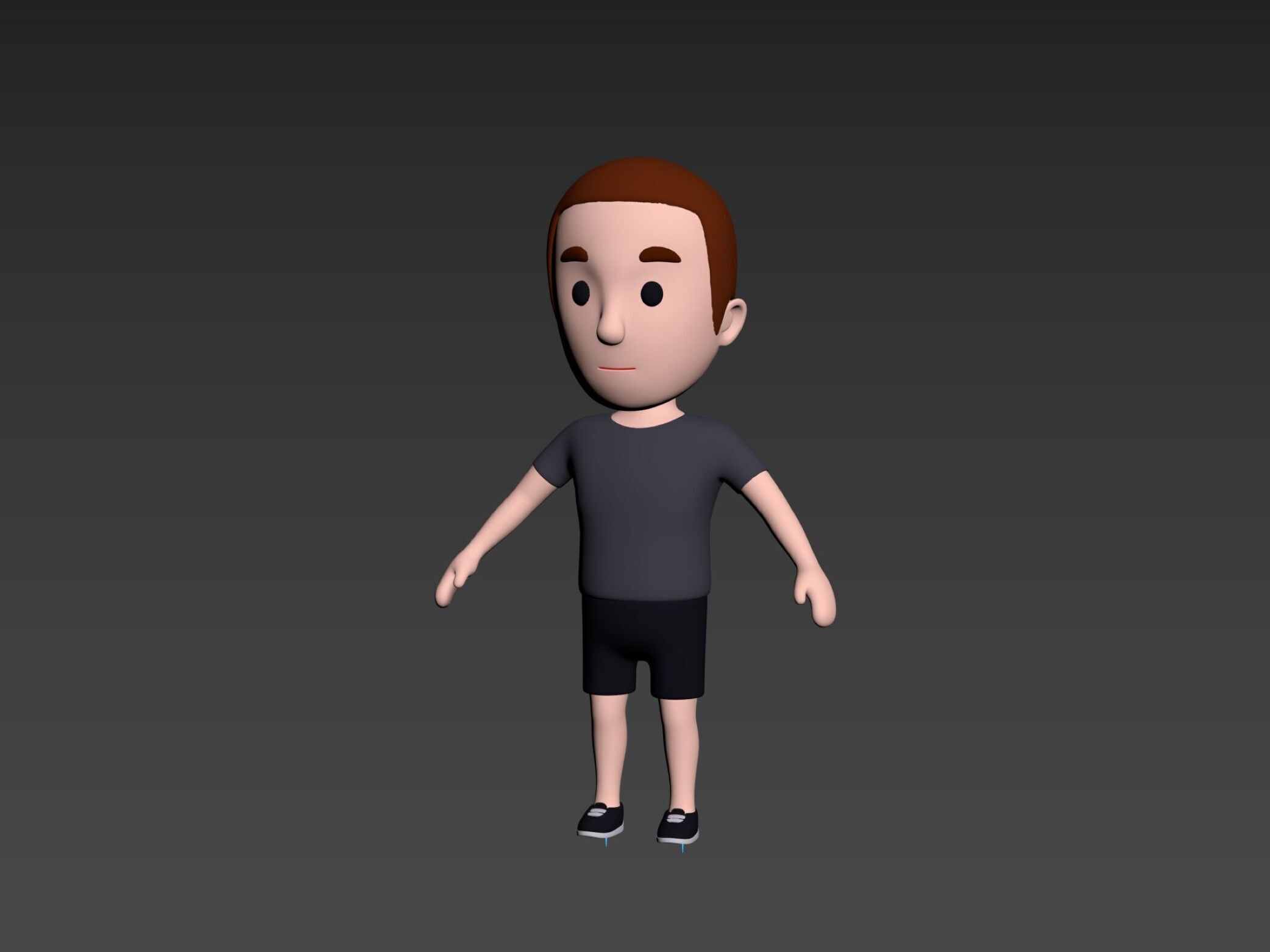  Cartoon Male Character Rigged 009 3D model_9