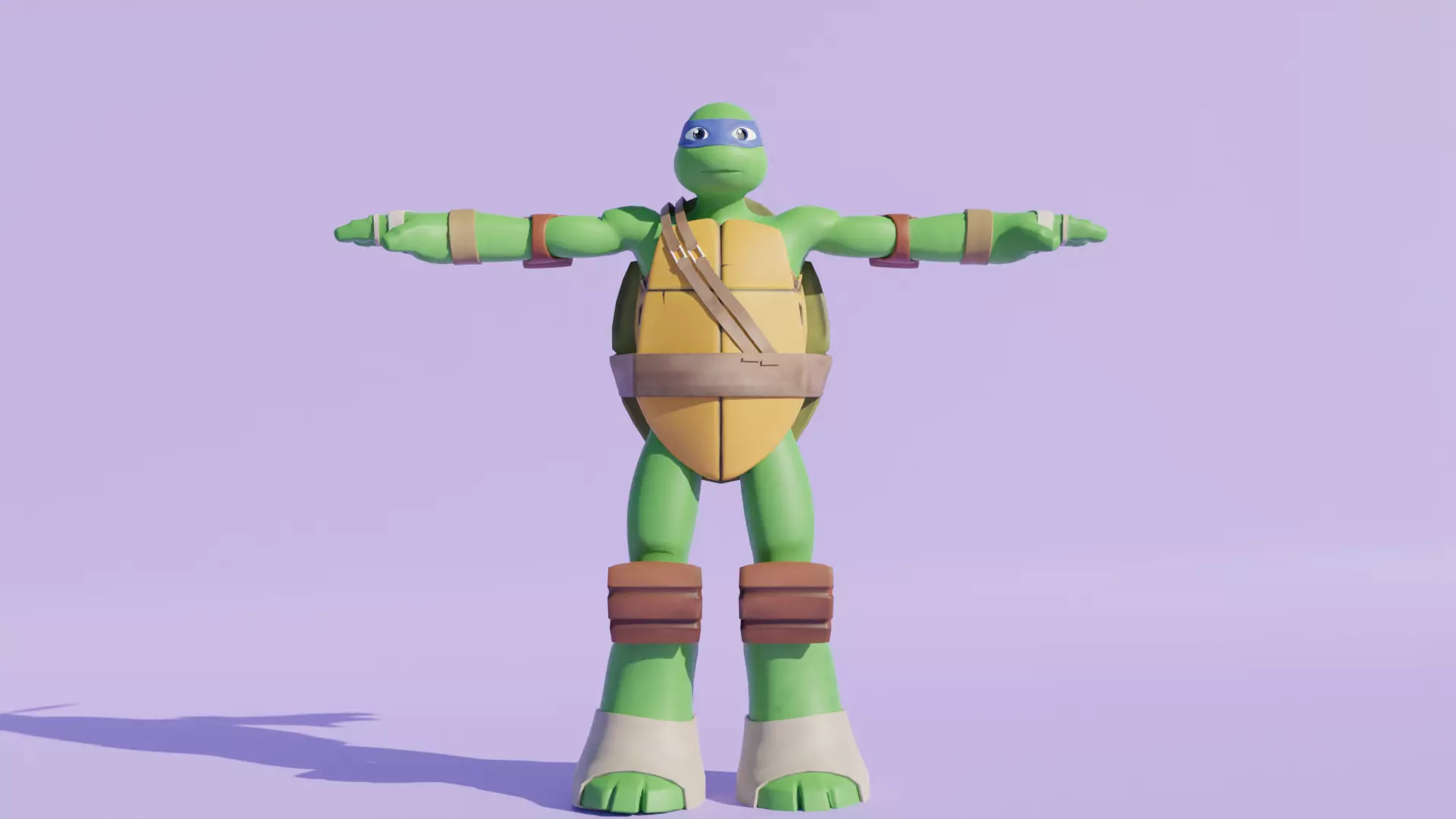 Ninja Turtle Leonardo Low-poly 3D model