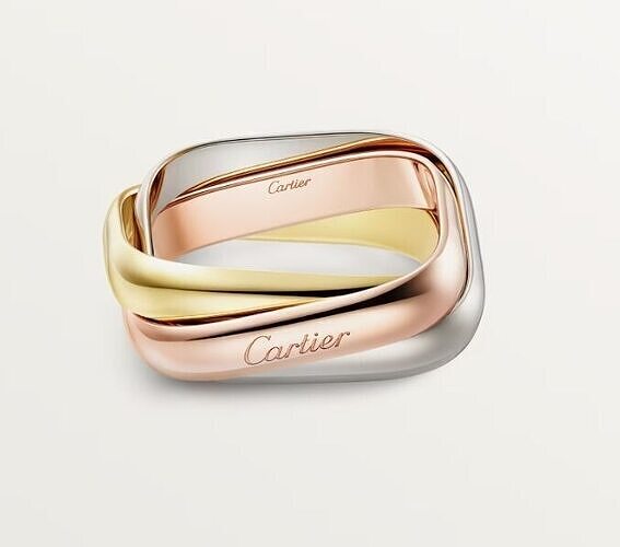 Cartie Trinity ring  cushion shaped classic model 3D print model