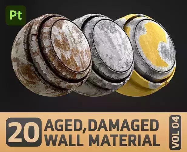 20 Damaged Wall Smart Material  Environment Library VOL 04