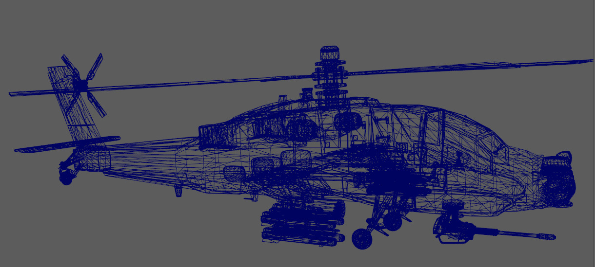 gunship Low-poly 3D model_2