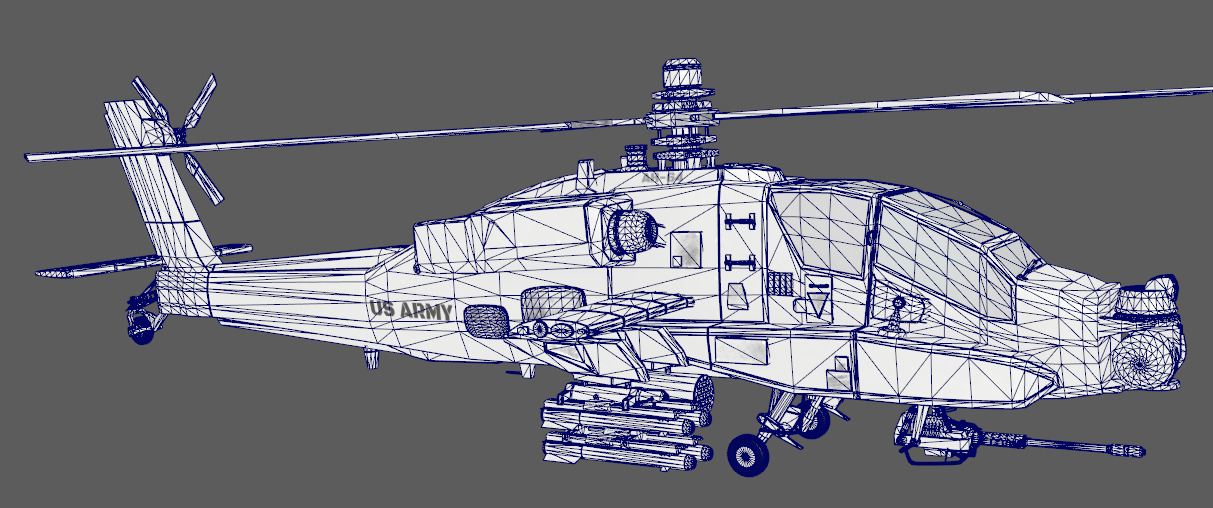 gunship Low-poly 3D model_1