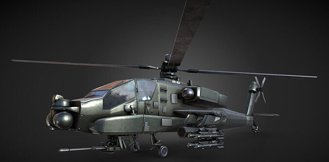 gunship Low-poly 3D model
