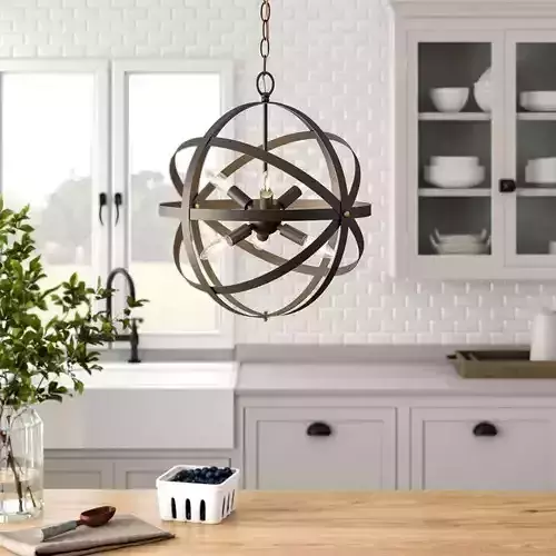 Hinckley Light Dimmable Globe Chandelier 3D model