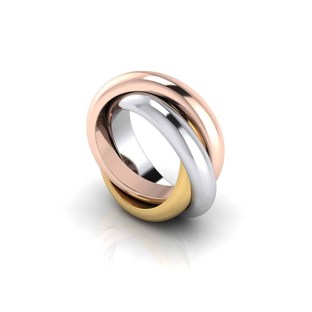 Cartie Trinity ring large model 3D print model_3
