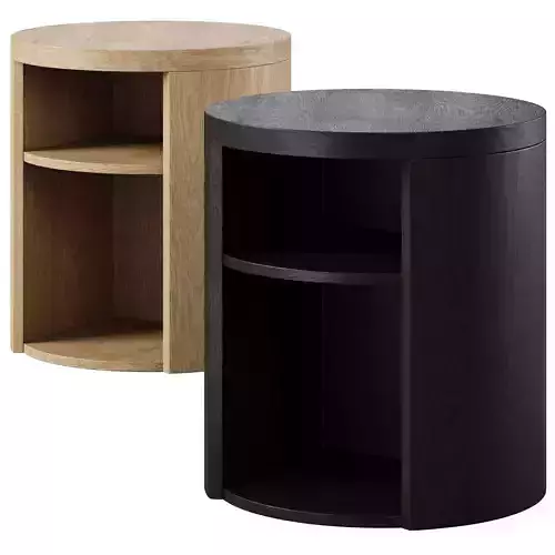 Honigold Round Wooden Bedside Table by Interior Secrets 3D model