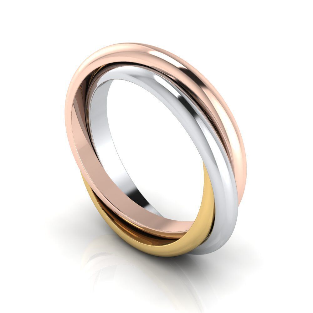 Cartie Trinity ring small model 3D print model_1