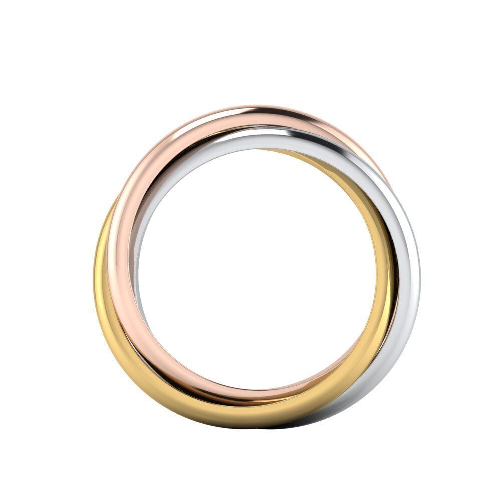Cartie Trinity ring small model 3D print model_4