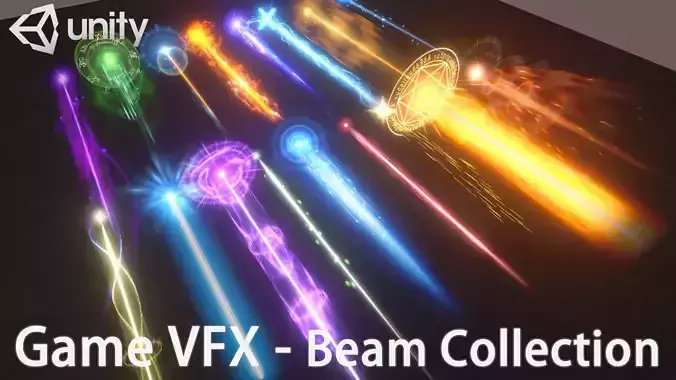 Unity Game VFX - Beam Collection 3D model