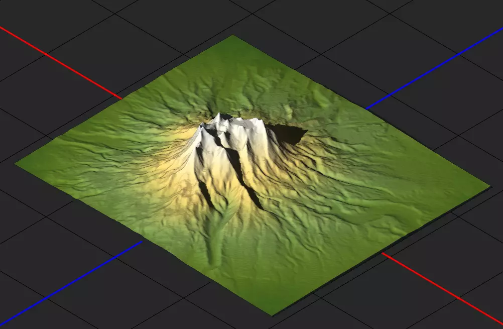 Mount Ruapehu New Zealand 3D model_0
