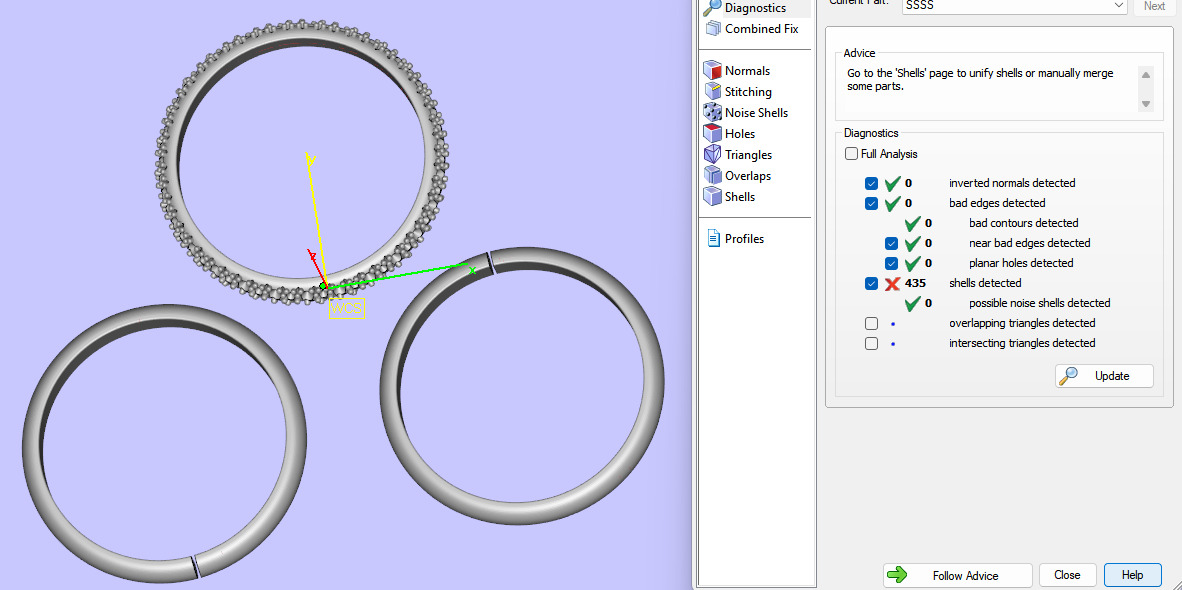 Cartie Trinity ring small model half paved 3D print model_8
