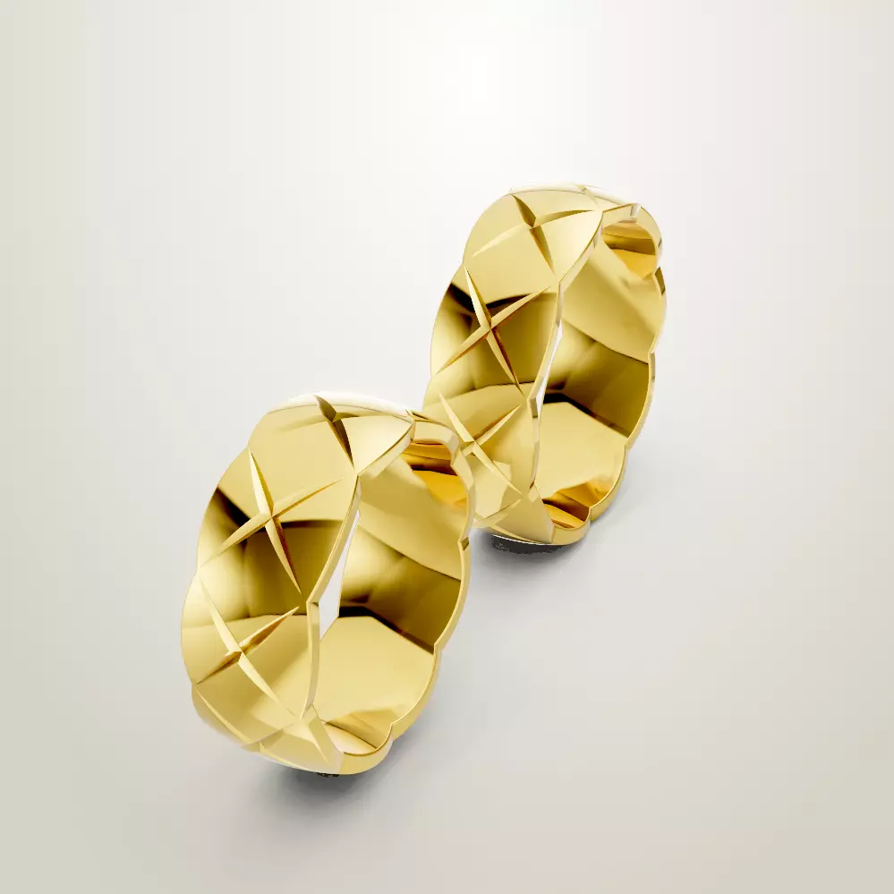 Chane Coco Crush Ring 8mm sz 7 and sz 11 3D print model_2