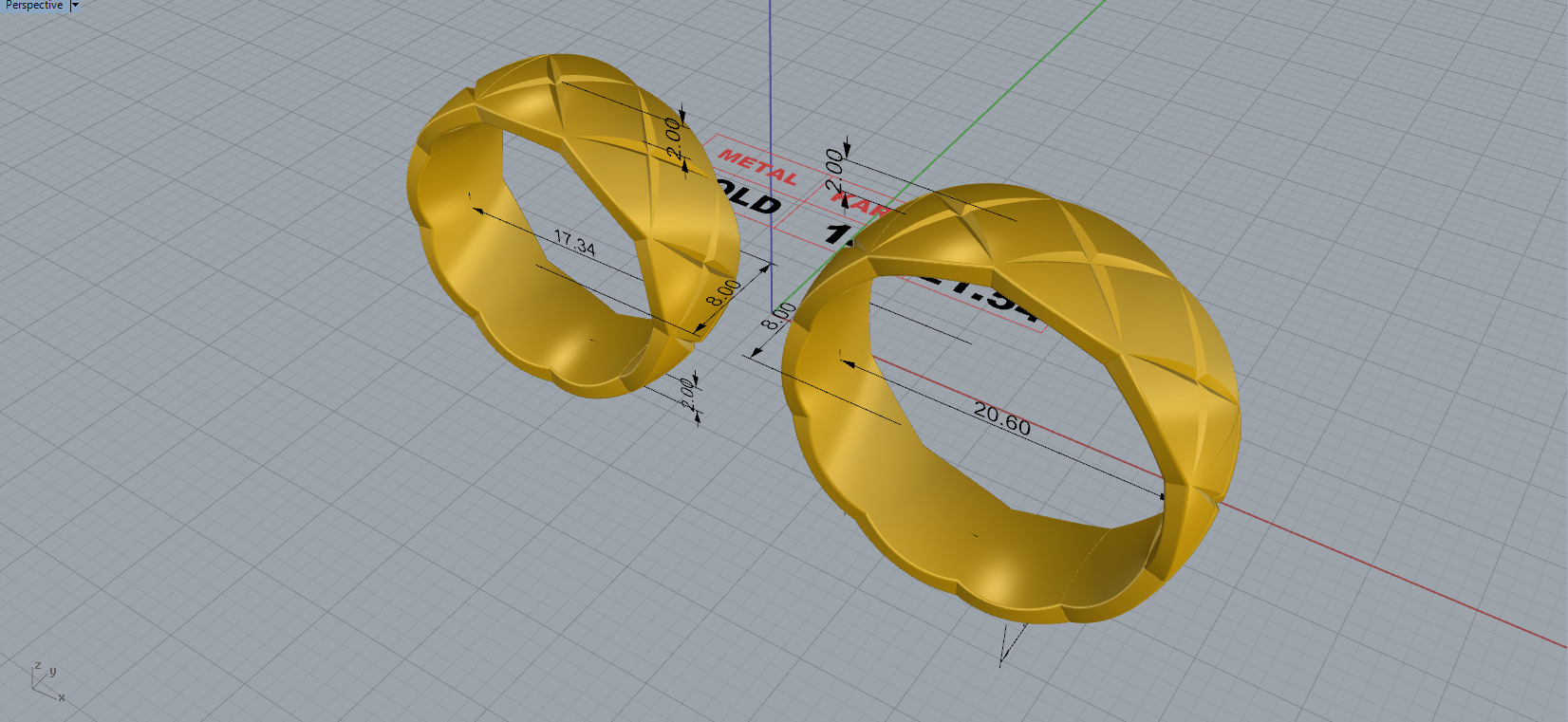 Chane Coco Crush Ring 8mm sz 7 and sz 11 3D print model_12