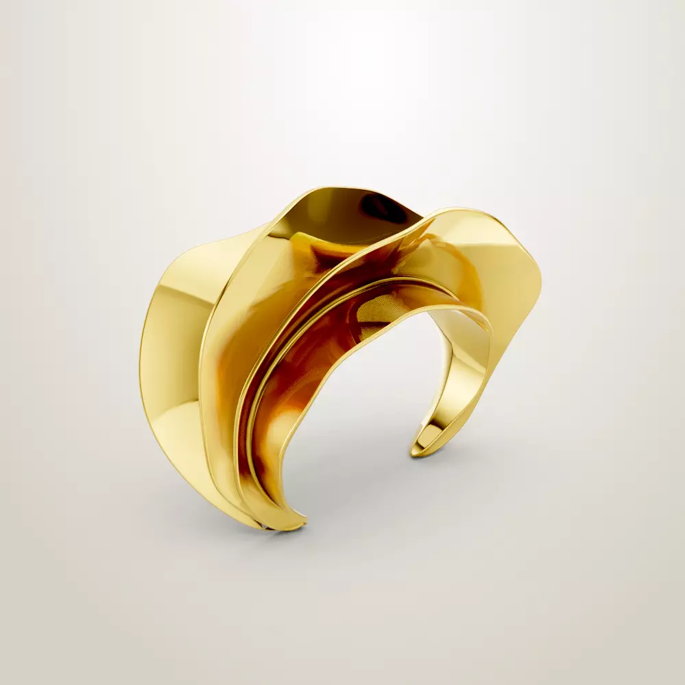 Celin swirl bracelet 3D print model_0
