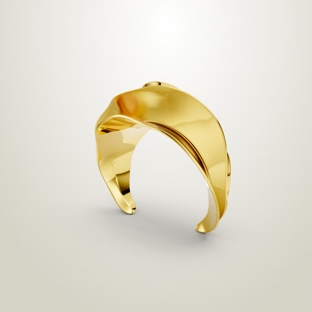 Celin swirl bracelet 3D print model_3