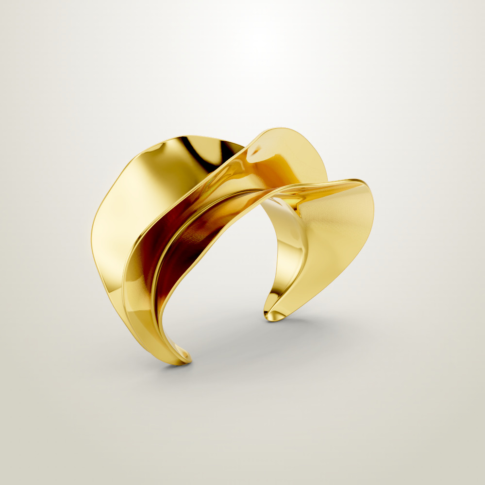 Celin swirl bracelet 3D print model_1