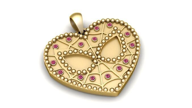 HEART EYS PENDANT 3D PRINTABLE MODEL  3D print model