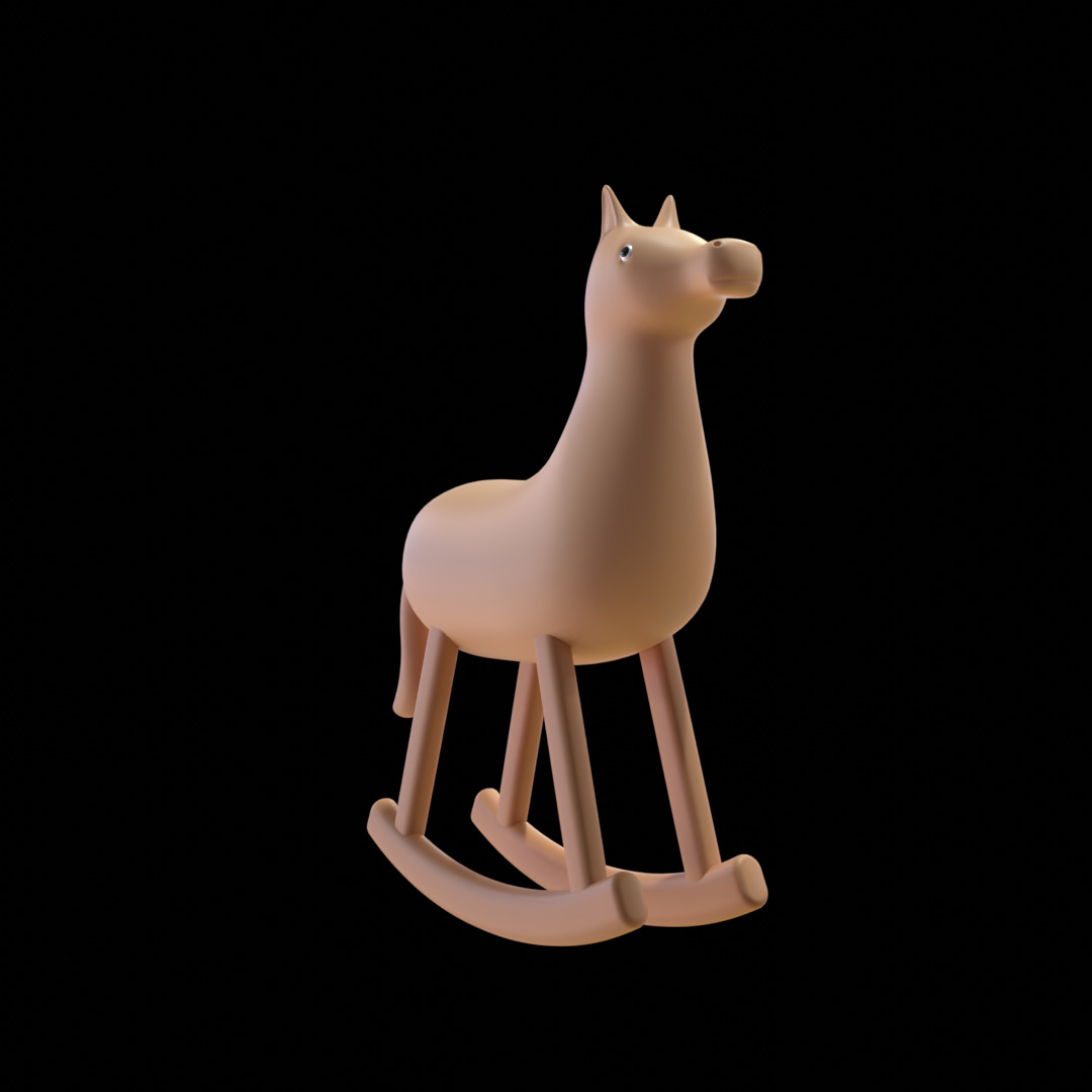Rocking Horse Low Poly 3D Model 3D model_2