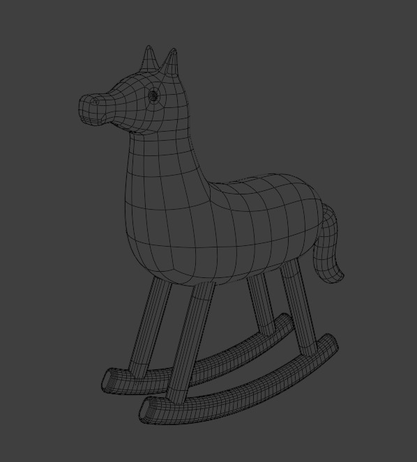Rocking Horse Low Poly 3D Model 3D model_6
