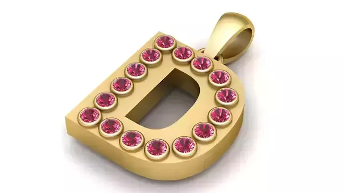 D WORD PENDANT 3D PRINTABEL M0DEL 