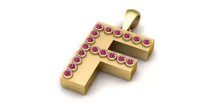 F WORD PENDANT 3D PRINTABLE MODEL 
