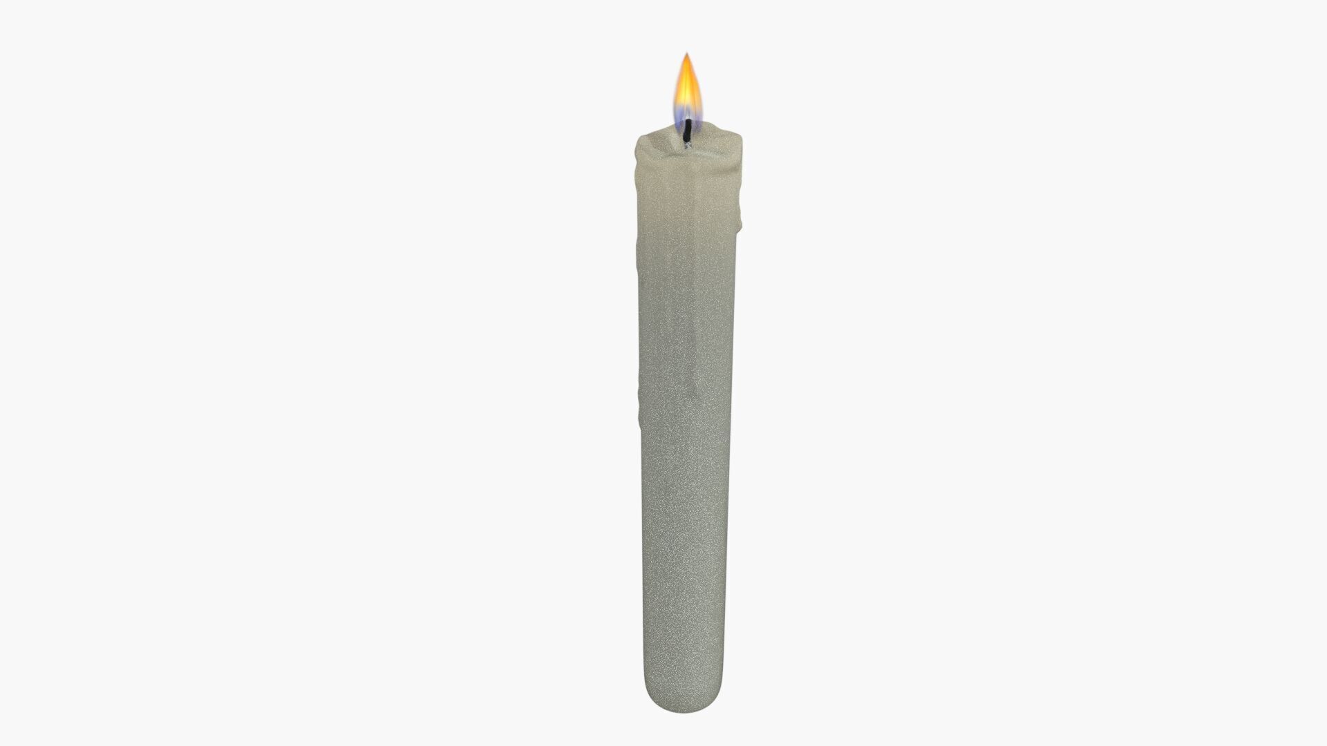 Antique Victorian Candle Low-poly 3D model_4