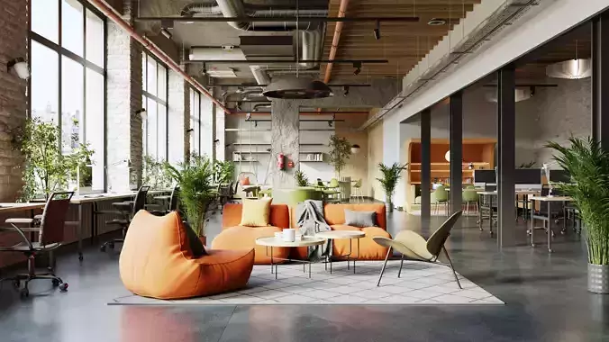 Archmodels vol 297 - office lounge furniture 3D model