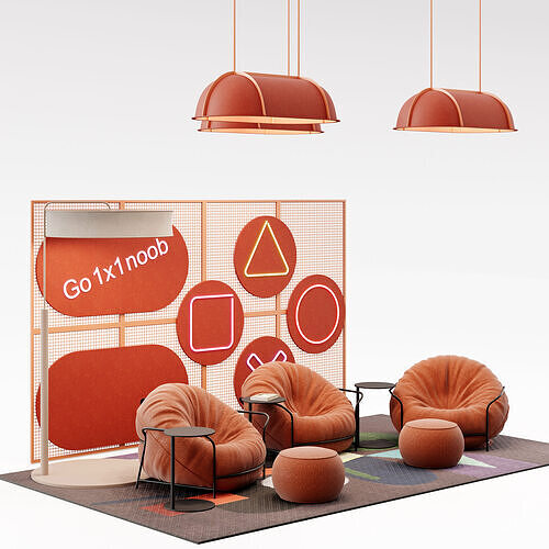 Archmodels vol 297 - office lounge furniture 3D model 6