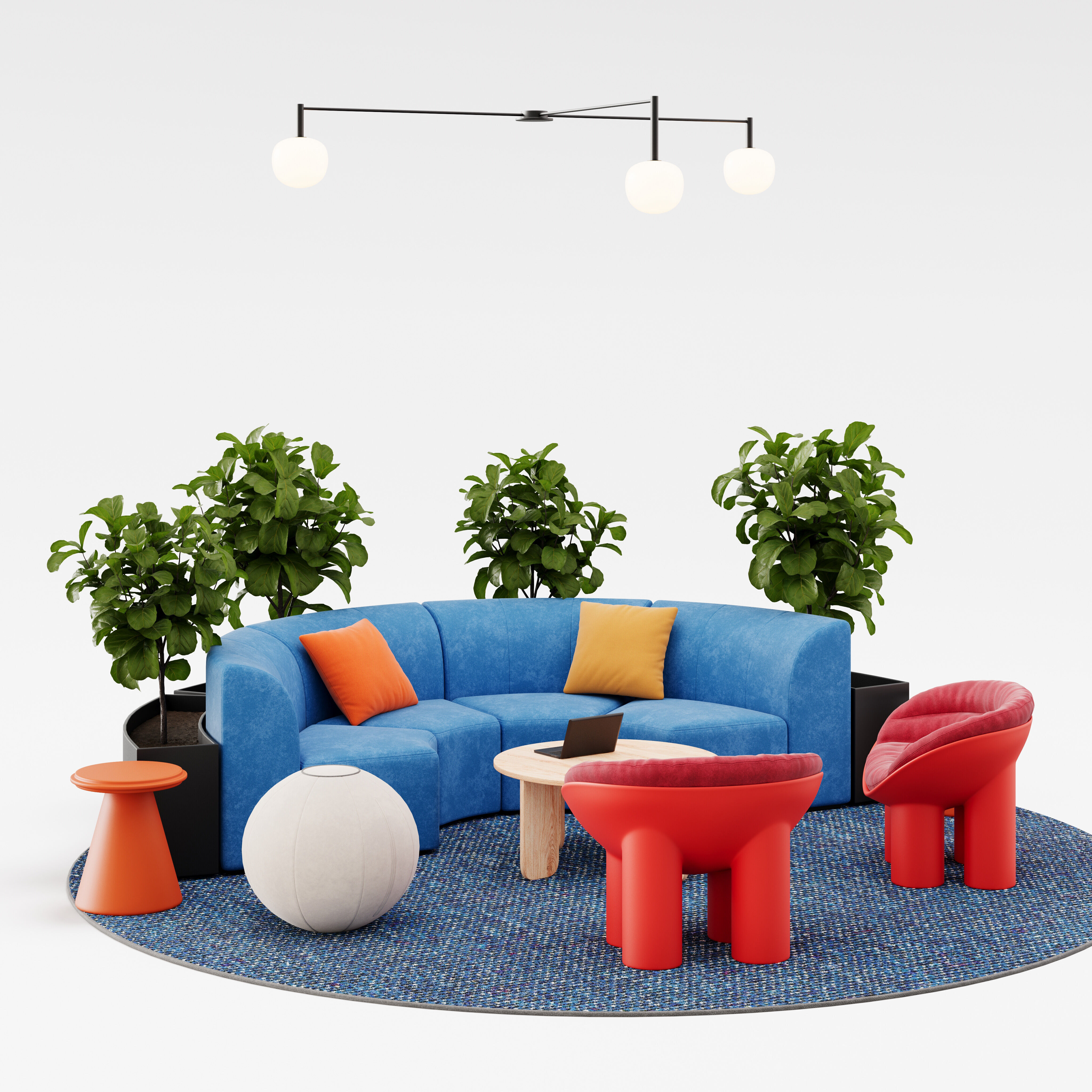 Archmodels vol 297 - office lounge furniture 3D model_17