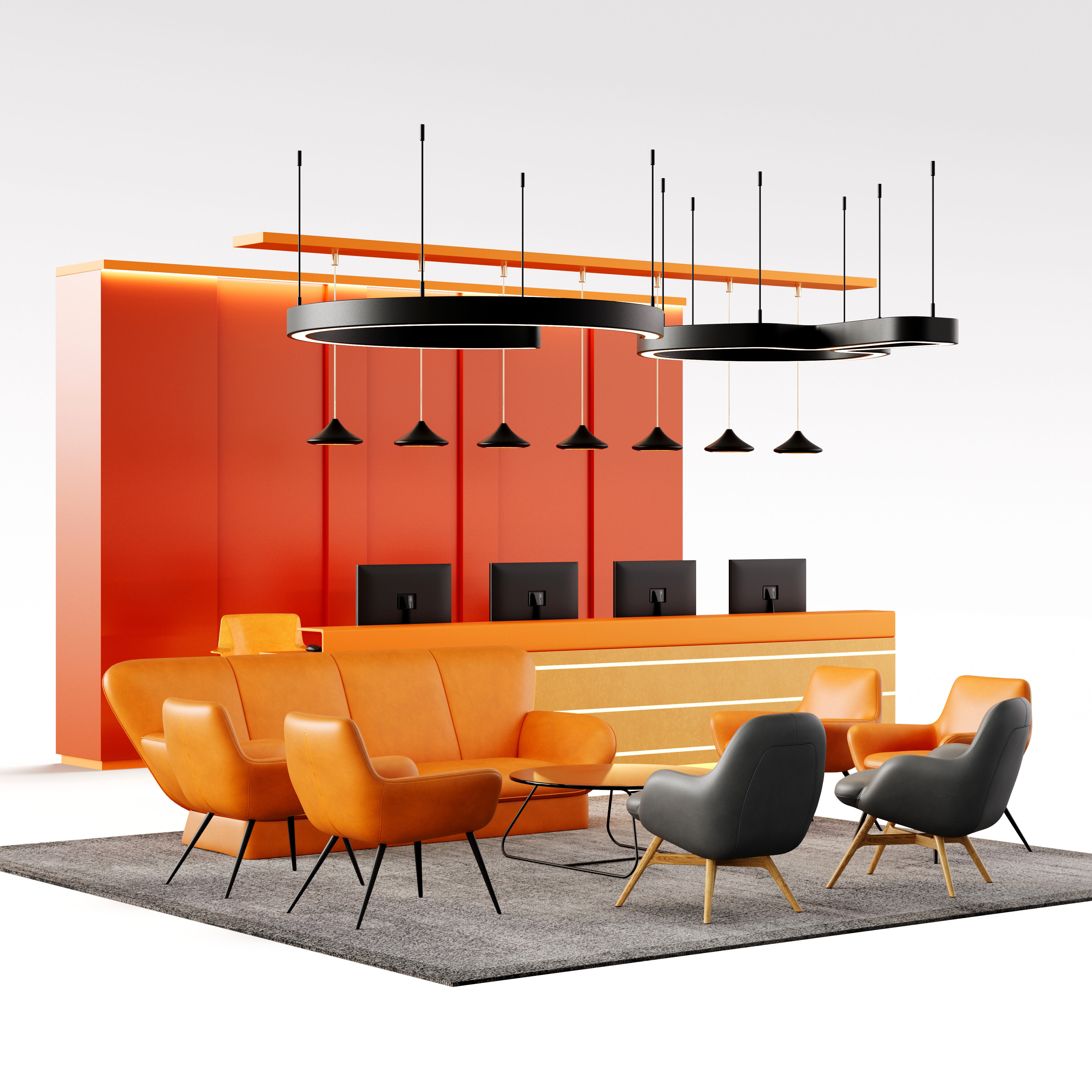 Archmodels vol 297 - office lounge furniture 3D model_12