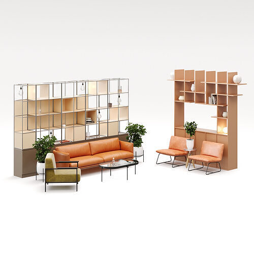 Archmodels vol 297 - office lounge furniture 3D model 7
