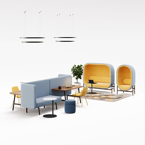 Archmodels vol 297 - office lounge furniture 3D model 4