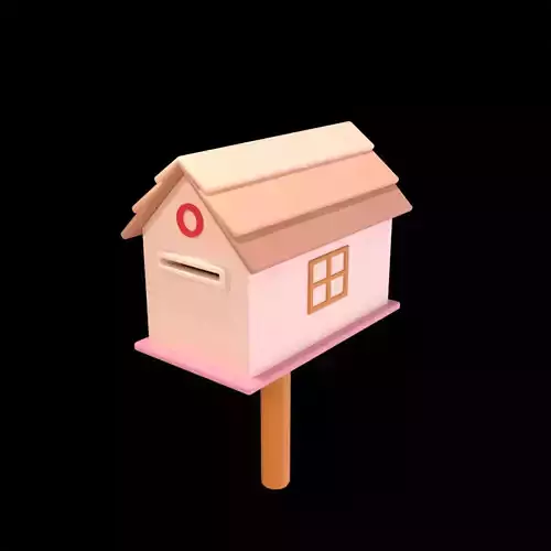 Mailbox  Low Poly 3D Model