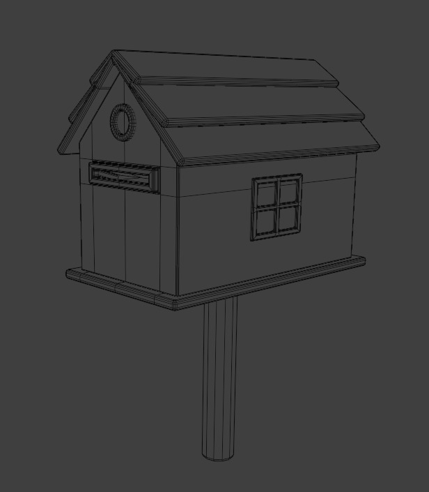 Mailbox Low Poly 3D Model 3D model_1